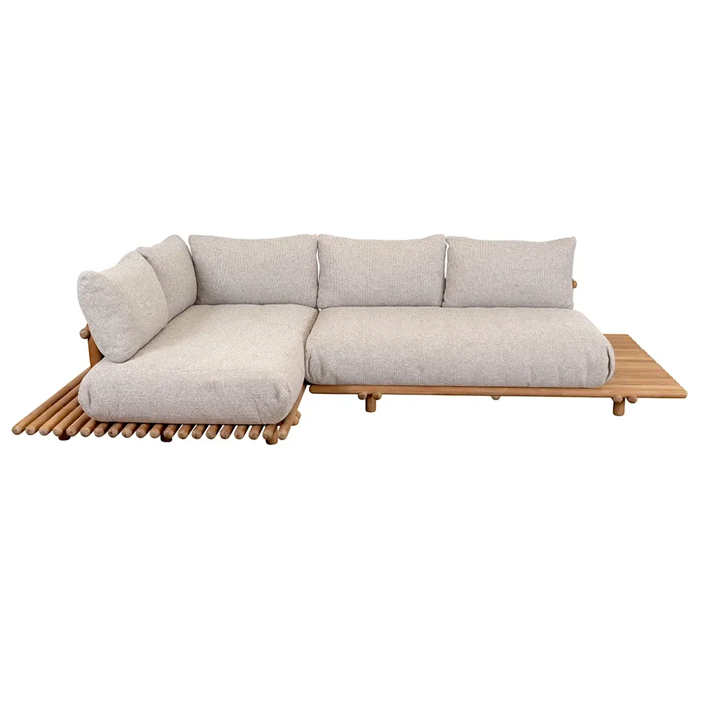 cane-line, sticks hörnsoffa teak/desert sand