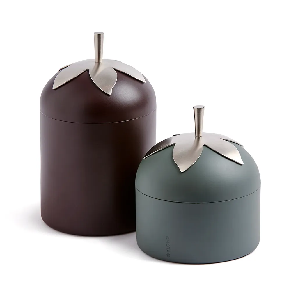 Klong, Blad Small Jar Rostfritt stål, Förnicklad mässing