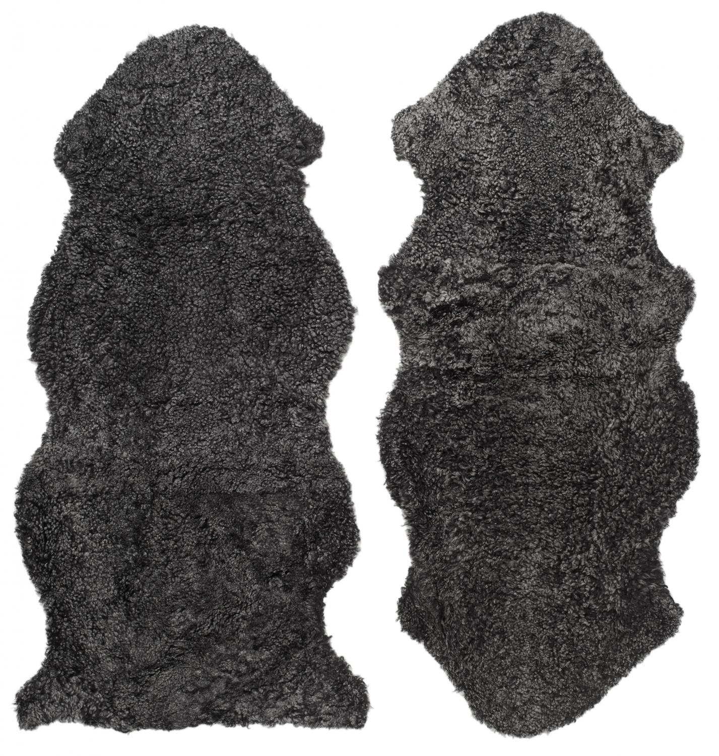 Curly fårskinn 1,5 Dark Grey