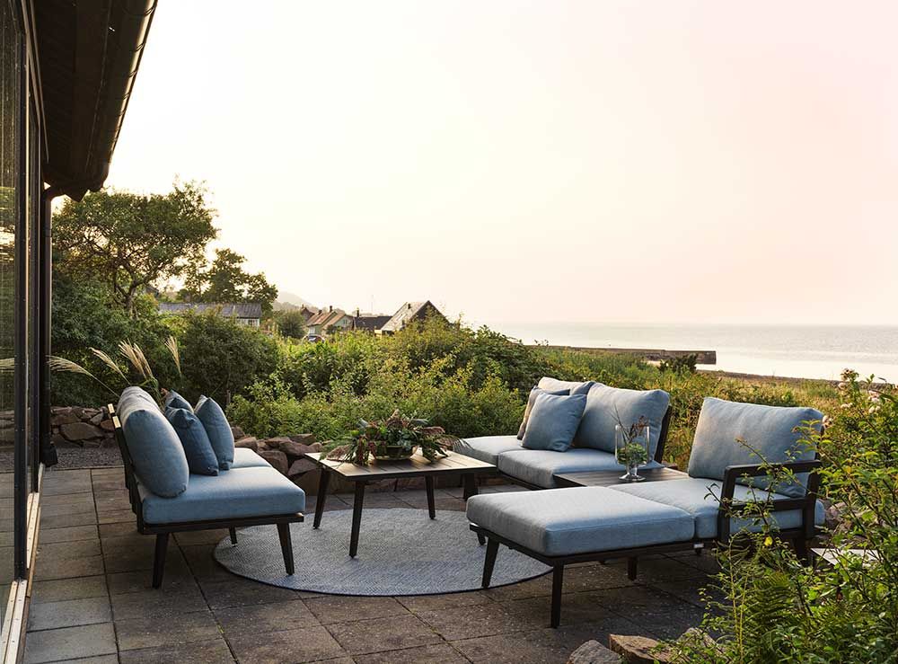 Villac ryggdyna hörn / kort grå 