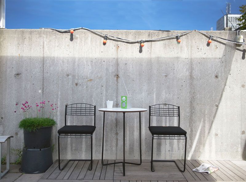 Bord High Tech 60 Vit Laminat / Svart Stativ