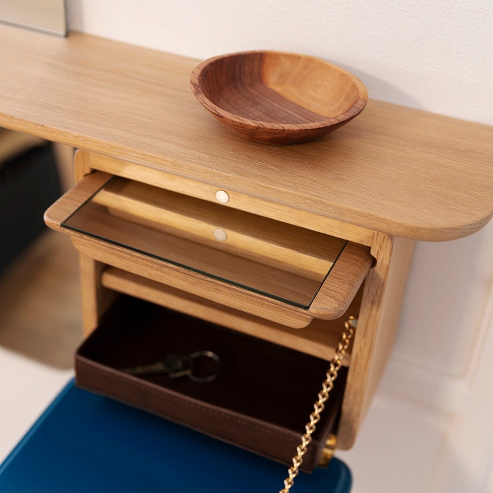 One More Look Spegel Ek/Petrol Blue