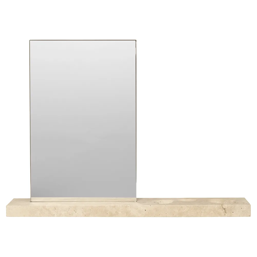 Produktfoto för Ferm Living - Caseta Table Mirror - Spegel - Travertine - W45 x D8 x H32 cm