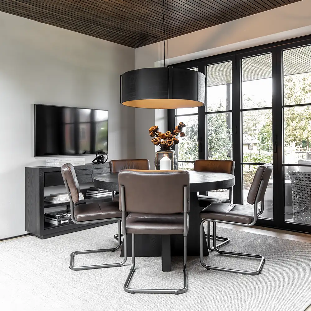 Caspian Matstol Espresso leather