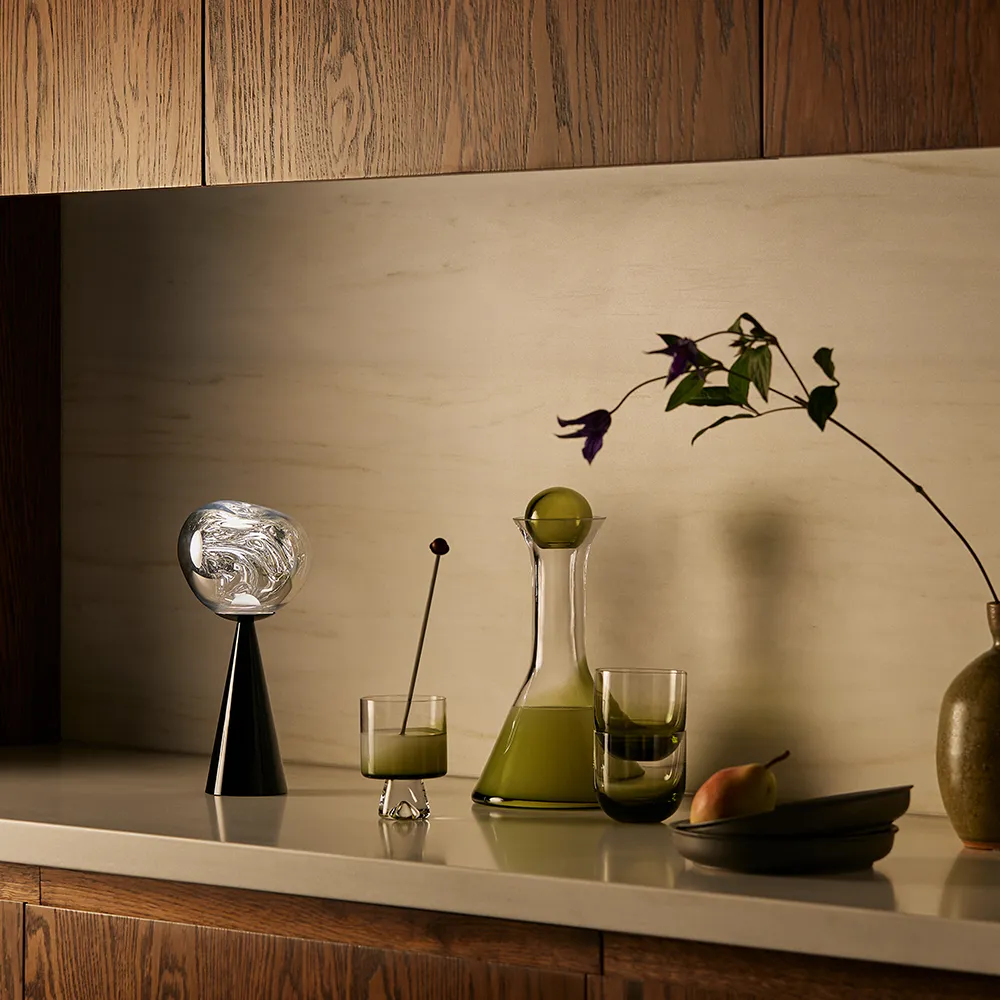 Melt Portabel lampa Black LED