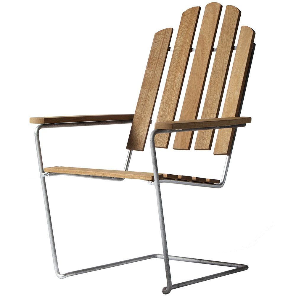 grythyttan stålmöbler, a3 solstol oljad ek