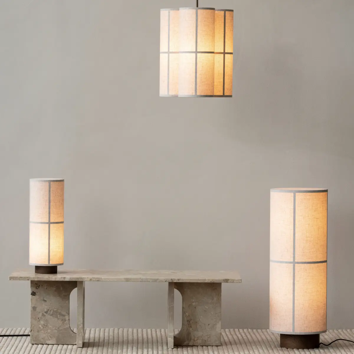 Hashira Golvlampa Linne Raw H83 cm
