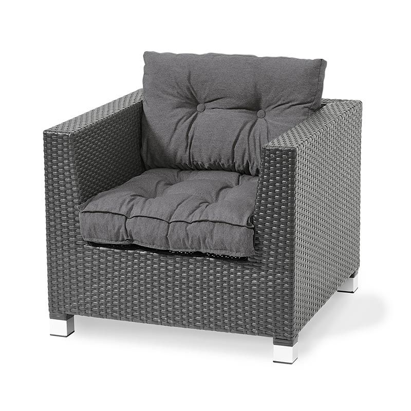 Lotta ryggdyna B 58-63 H 38 cm Kolgrå