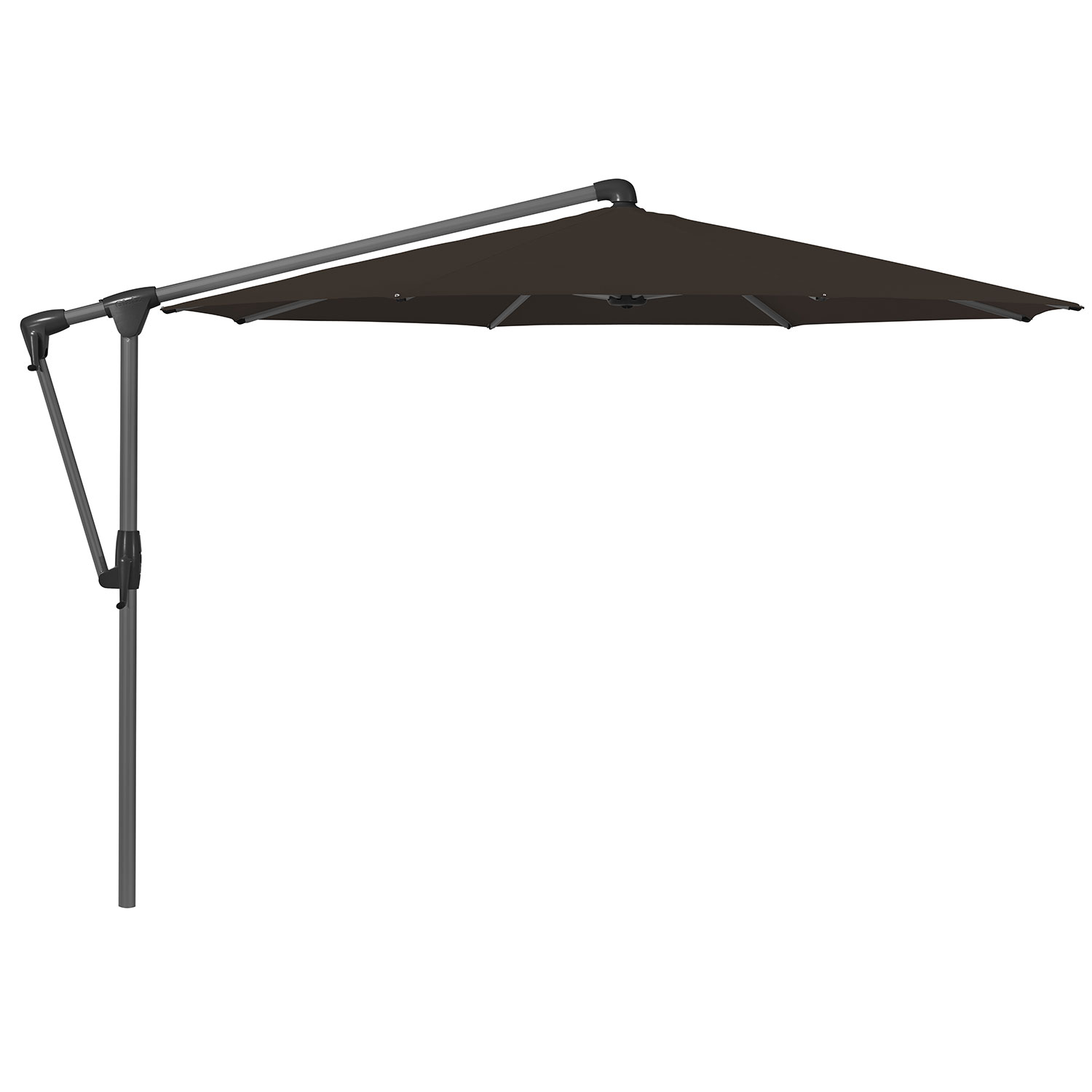 Sunwing Casa frihängande parasoll 330 cm kat.4 antracite alu / 408 black