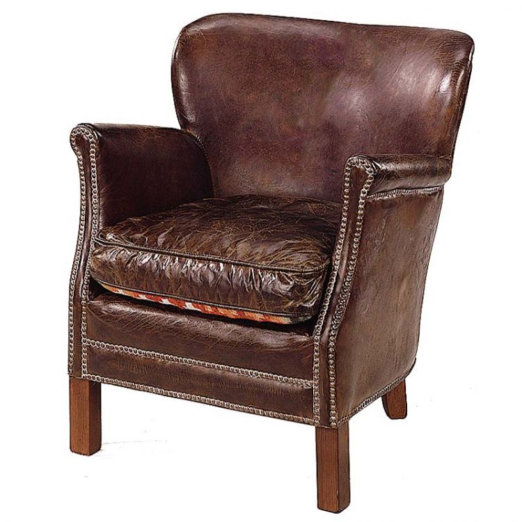 artwood, fåtölj professor leather vintage cigar