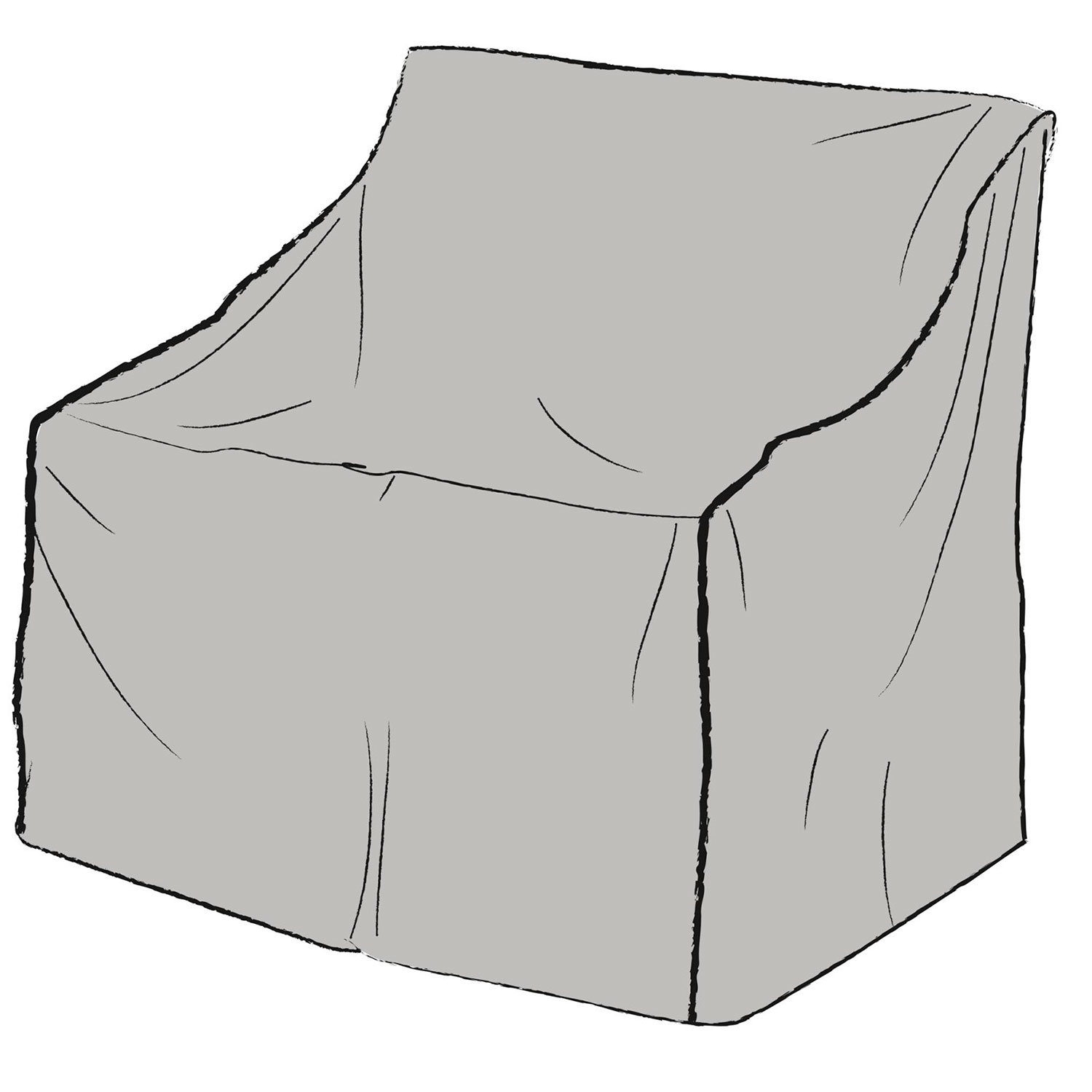 Möbelskydd fåtölj fåtölj 80×99 cm grå polyester brafab