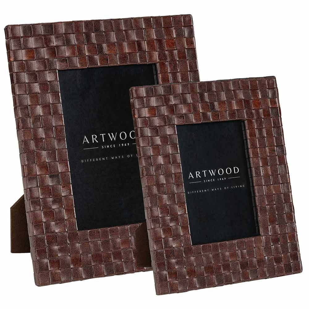 Artwood, Fotoramar Fuego Brunt Läder