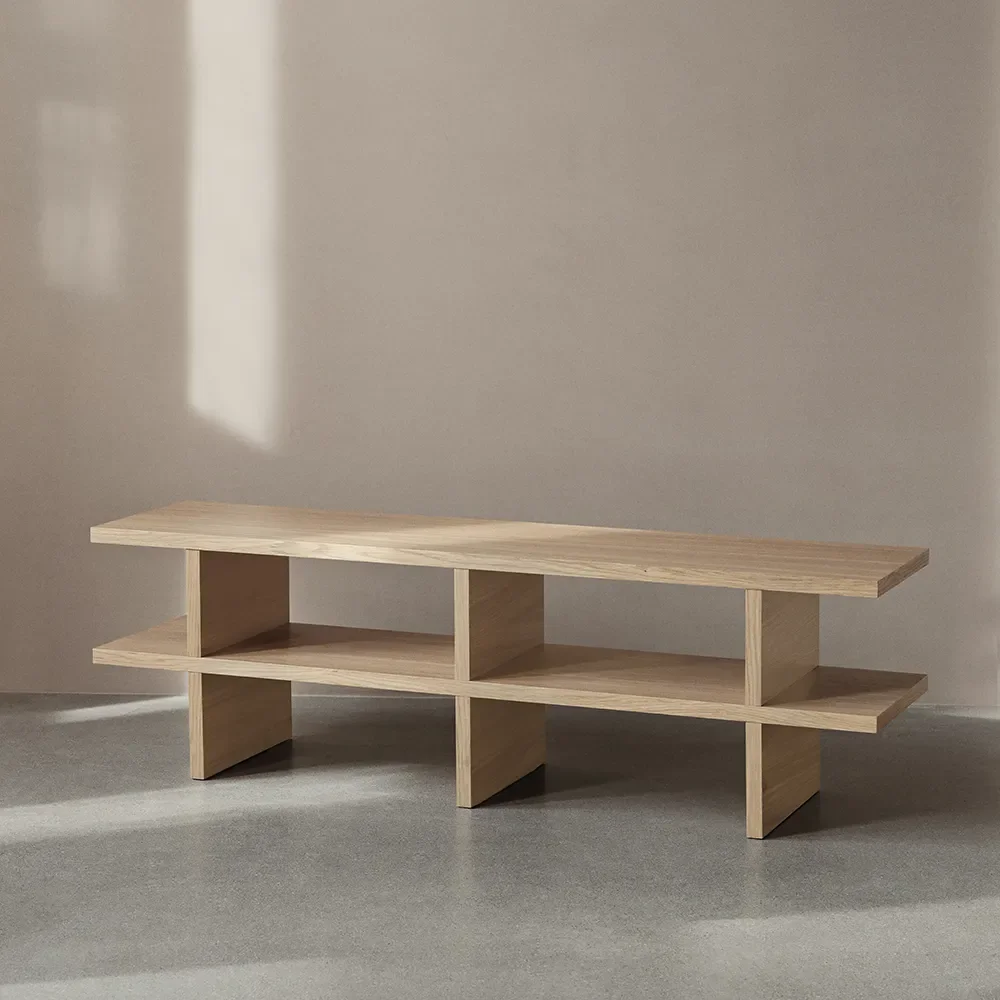 Alternativ bild 1 för Ferm Living - Kona Bench - Bänk - Natural - W138 x D34 x H42 cm