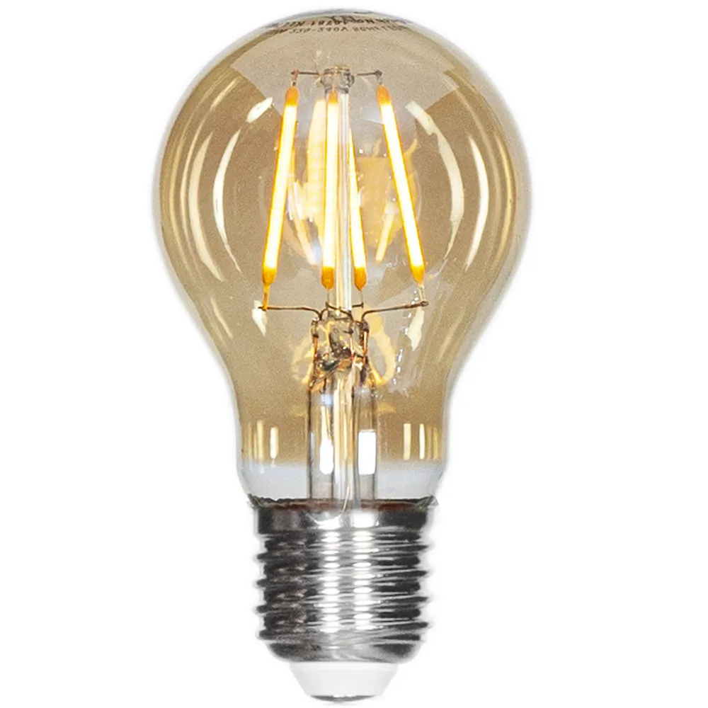 Filament ljuskälla LED dimbar E27 4W Ø60mm Amber