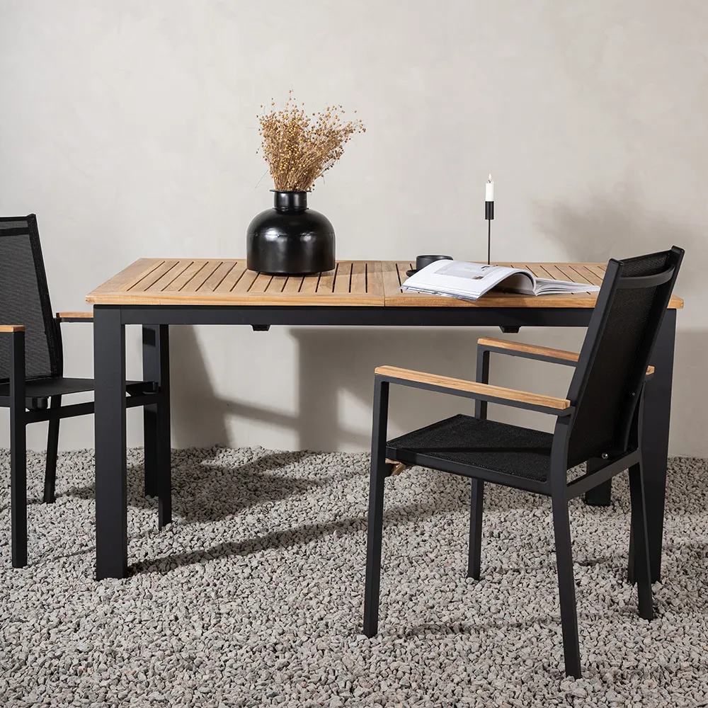 Alternativ bild 1 för Venture Design, Panama Matbord 152-210x90 cm Svart/Teak
