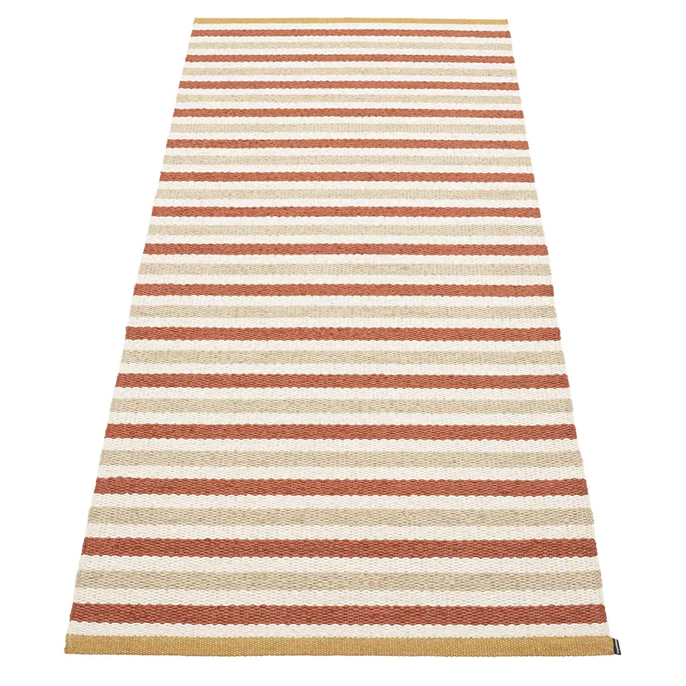 Produktfoto för Pappelina Teo matta 85 cm x 200 cm, brick/beige/vanilla