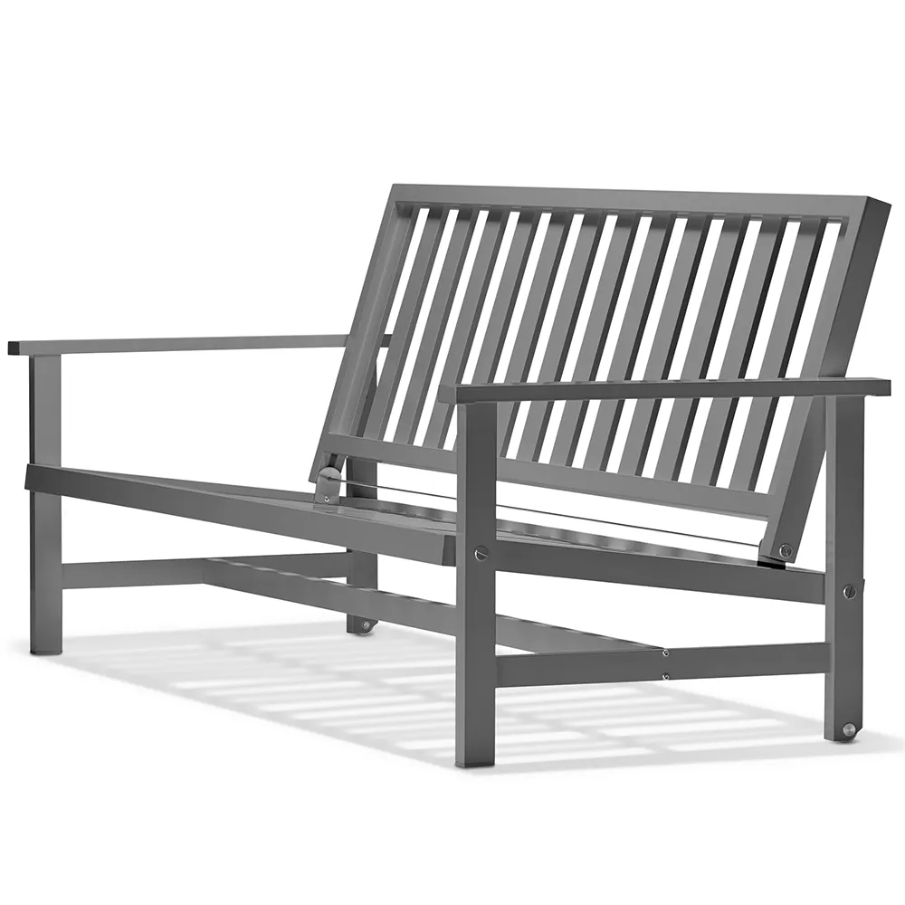 Soffa 3-Sits Grå Alu 