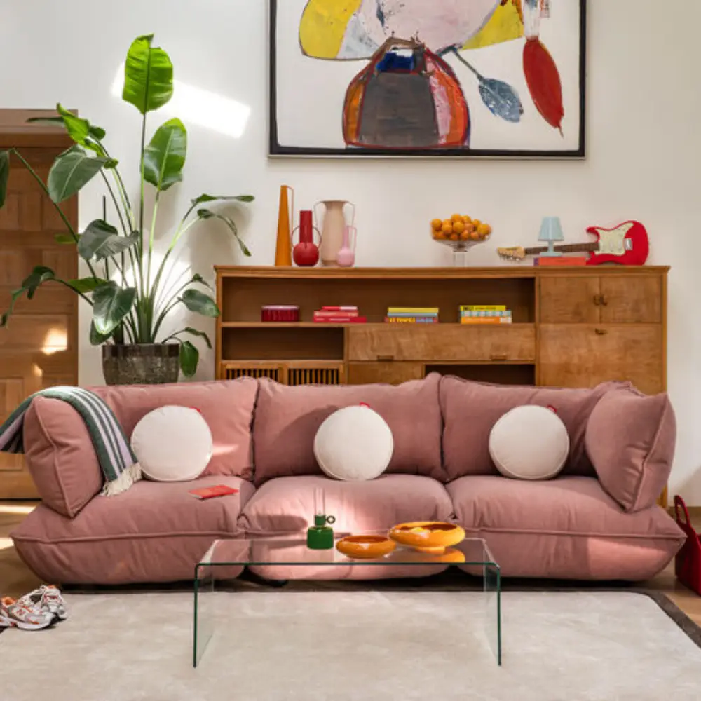 sumo fotpall cord recycled soft pink