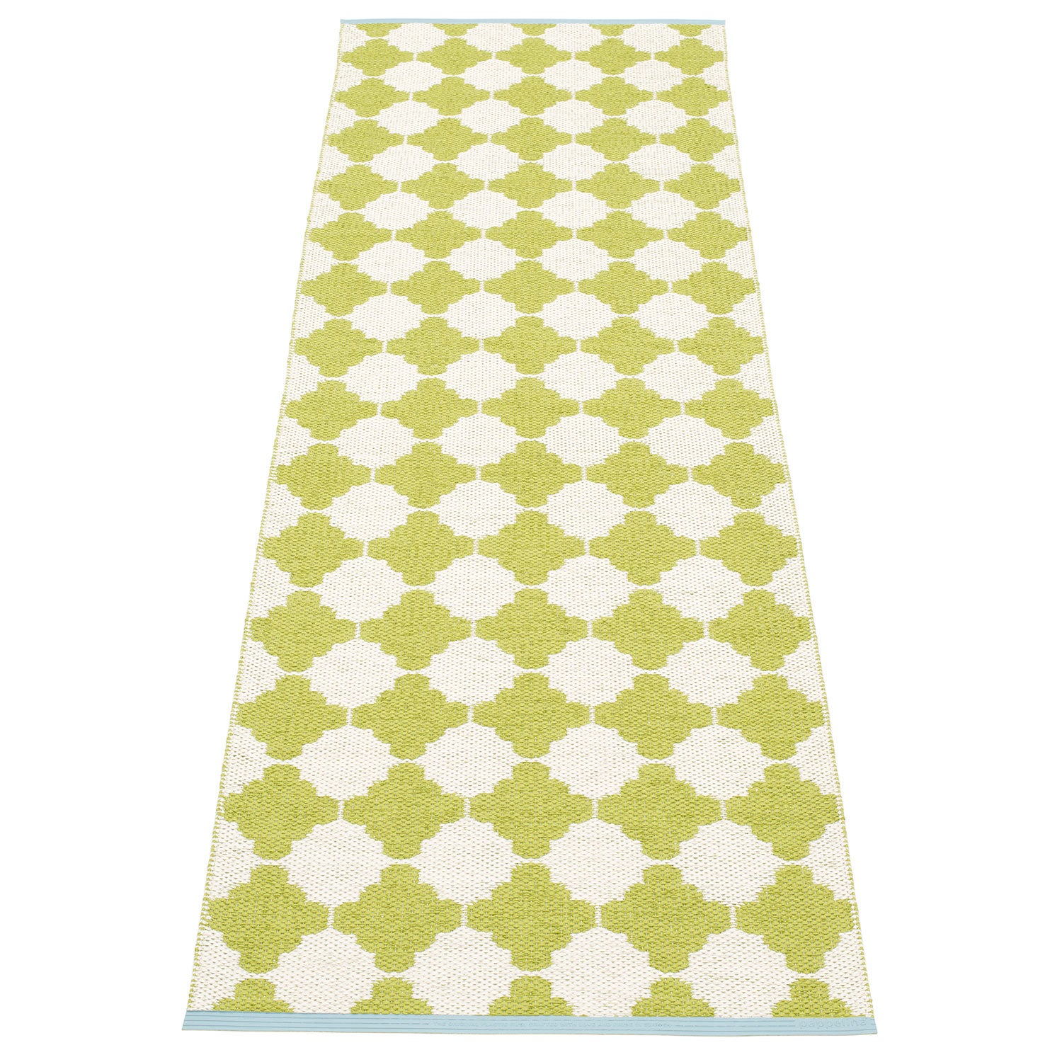 Pappelina, Marre matta 70x225 cm lime / vanilla turquoise stripe