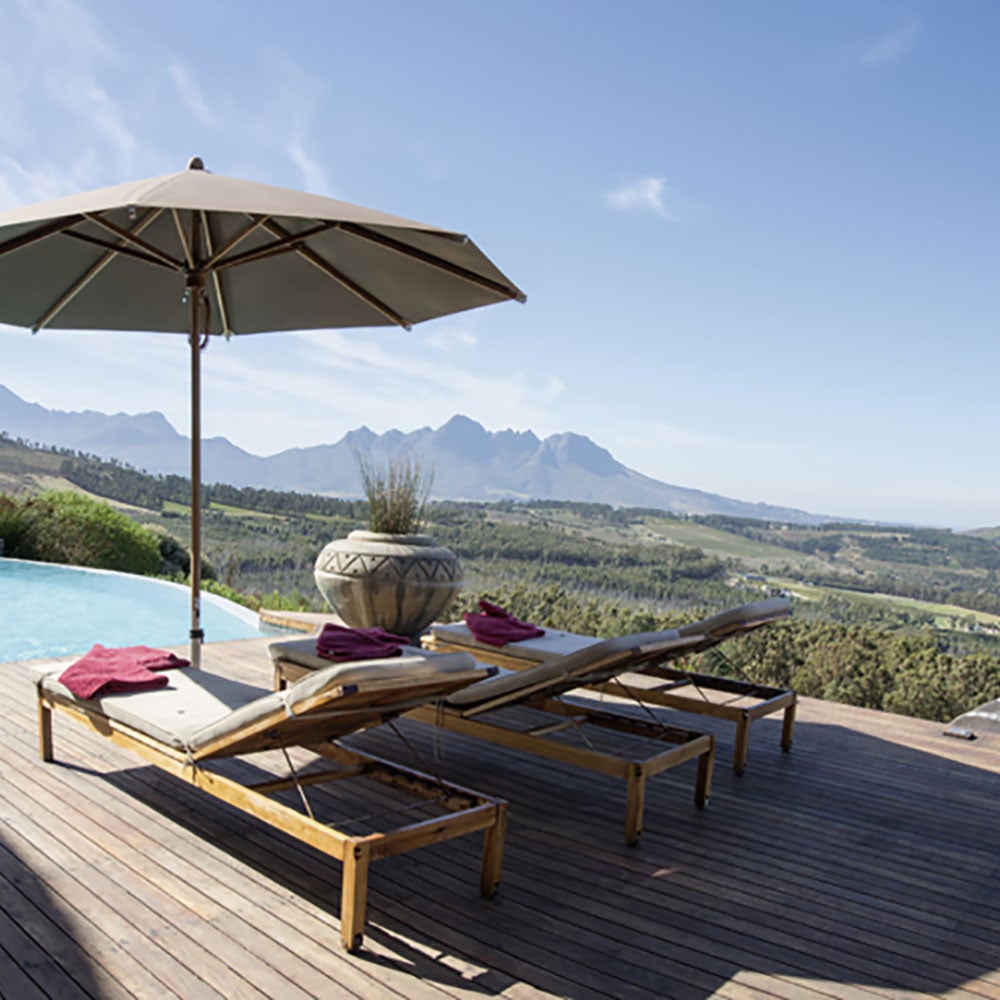 Teakwood parasoll 300 cm Kat.5 639 Blush