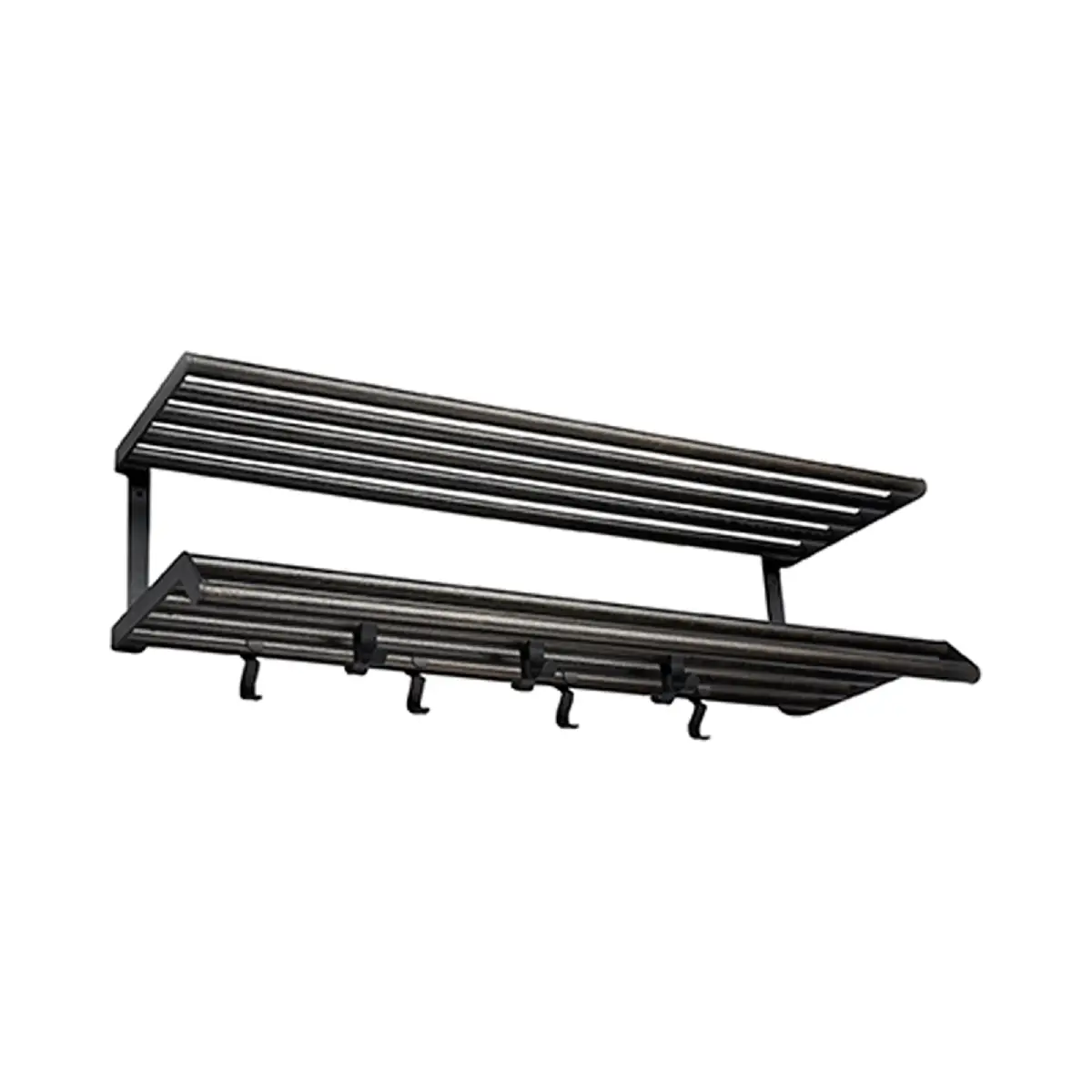 Essem Design - Tamburin hatthylla Svartbetsad ek/svart 1000 mm - Hatthyllor och skohyllor - Andreas Klippinge - Träfärgad,Svart - Metall/Trä