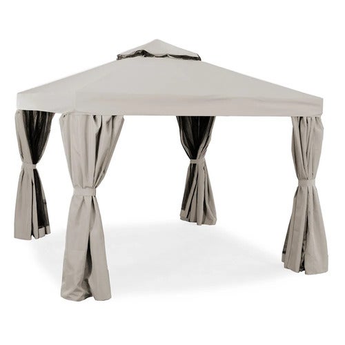 Luxor paviljong 300x300 cm sand aluminium