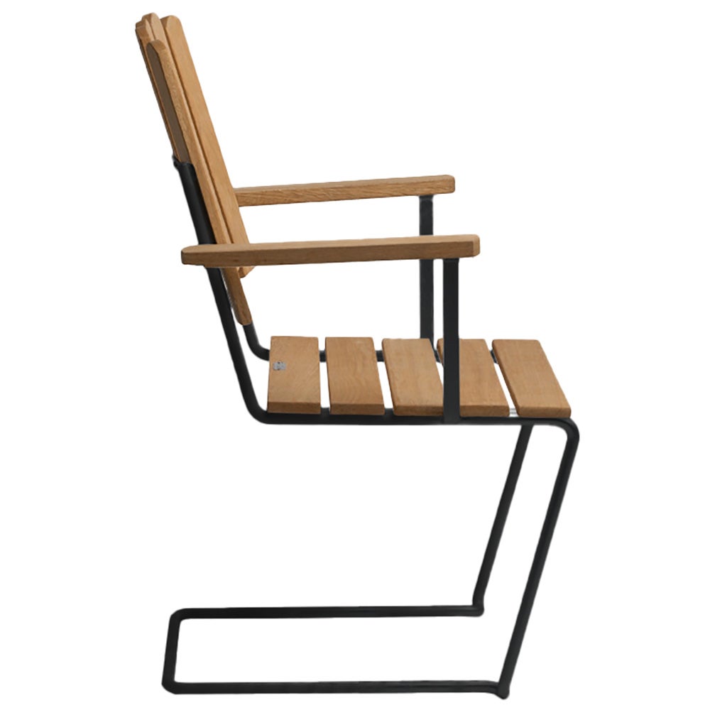 A2 Fåtölj Oljad Ek / Svart Stativ