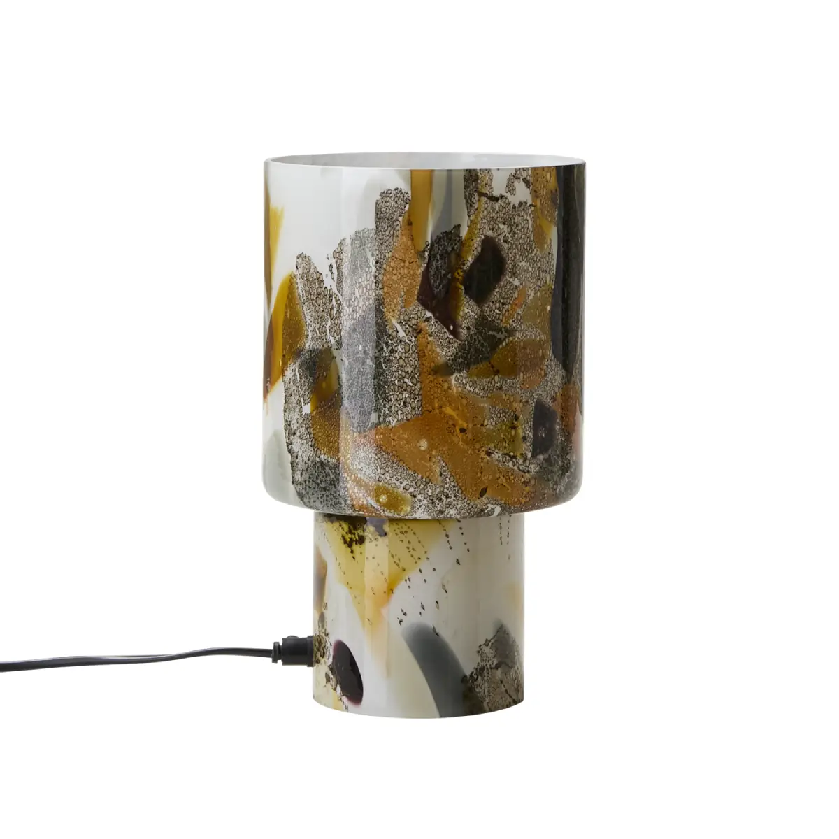 Affari of Sweden, Bordslampa i glas Eldor Brun flerfärgad H25 cm
