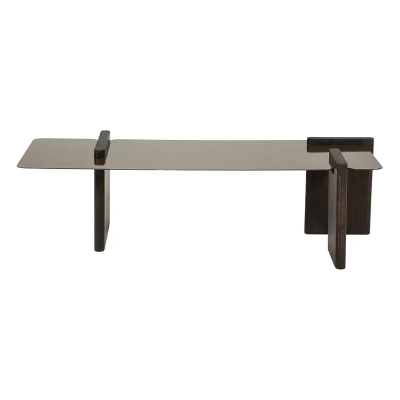 Voro soffbord 43x103x30 cm järn brun