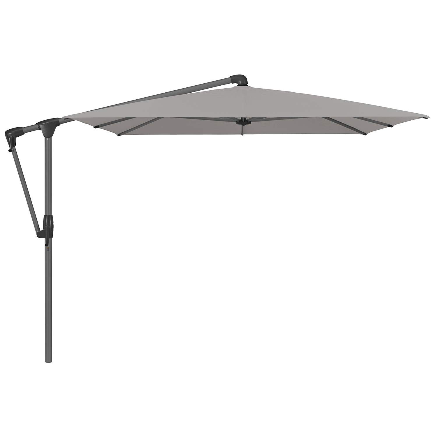 Sunwing Casa frihängande parasoll 300×240 cm kat.5 antracite alu / 652 silver Glatz