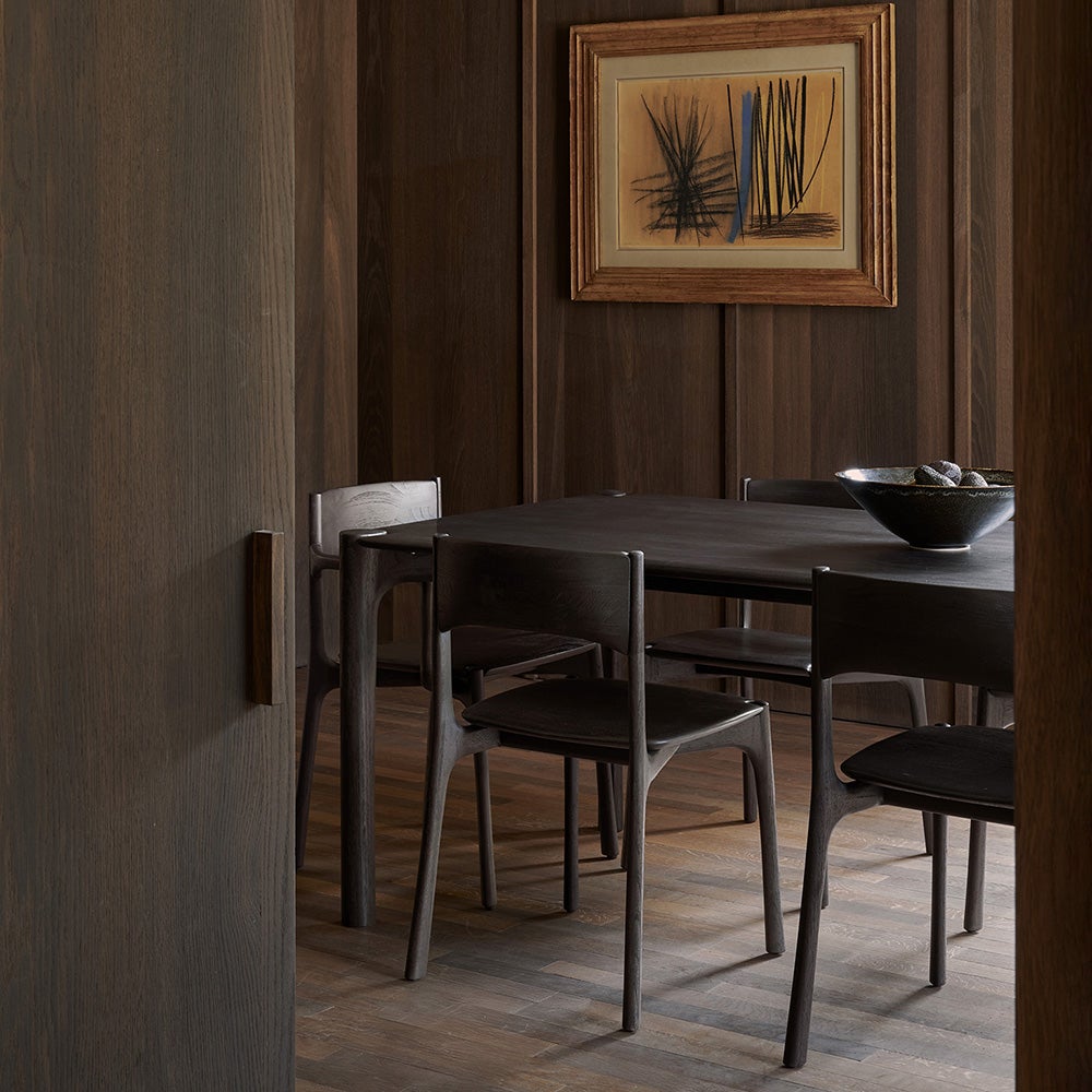 PI Matstol Lackad Ek Brun