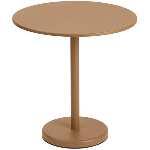 Linear Steel Cafébord Ø70 cm Burnt Orange