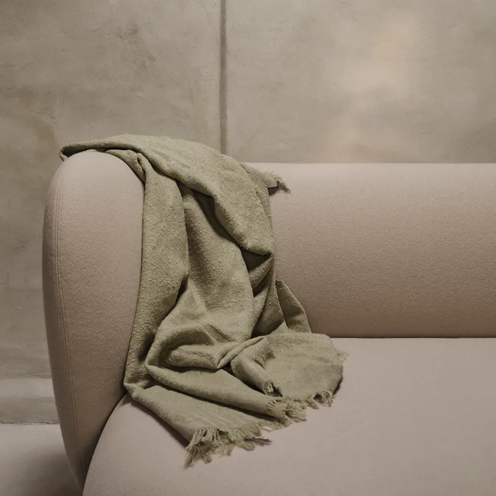 Weaver Pläd - Grey Green