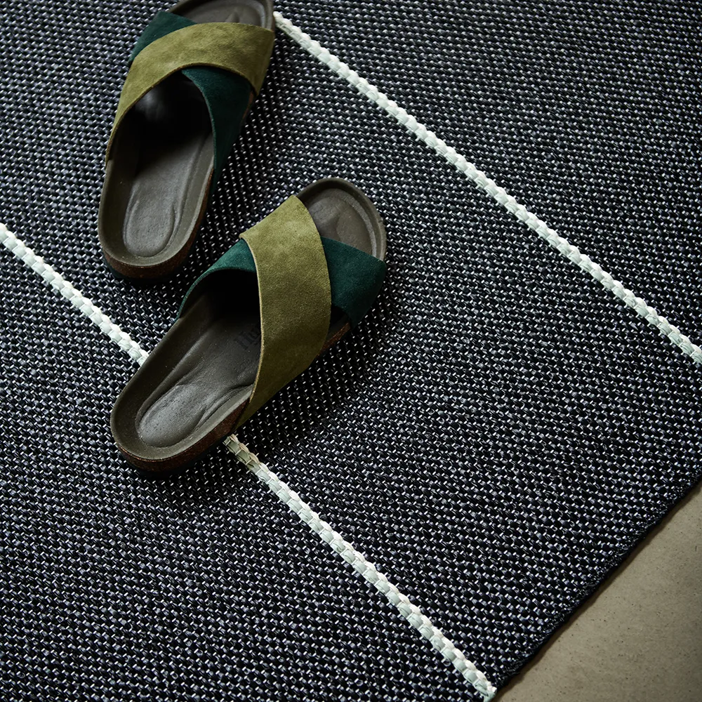 Lea matta Black/Misty Mint/Vanilla 70 x 150 cm