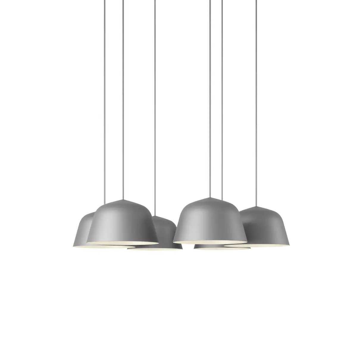 Ambit Pendant Cluster - Ø25 - 6 - White / Grey Muuto