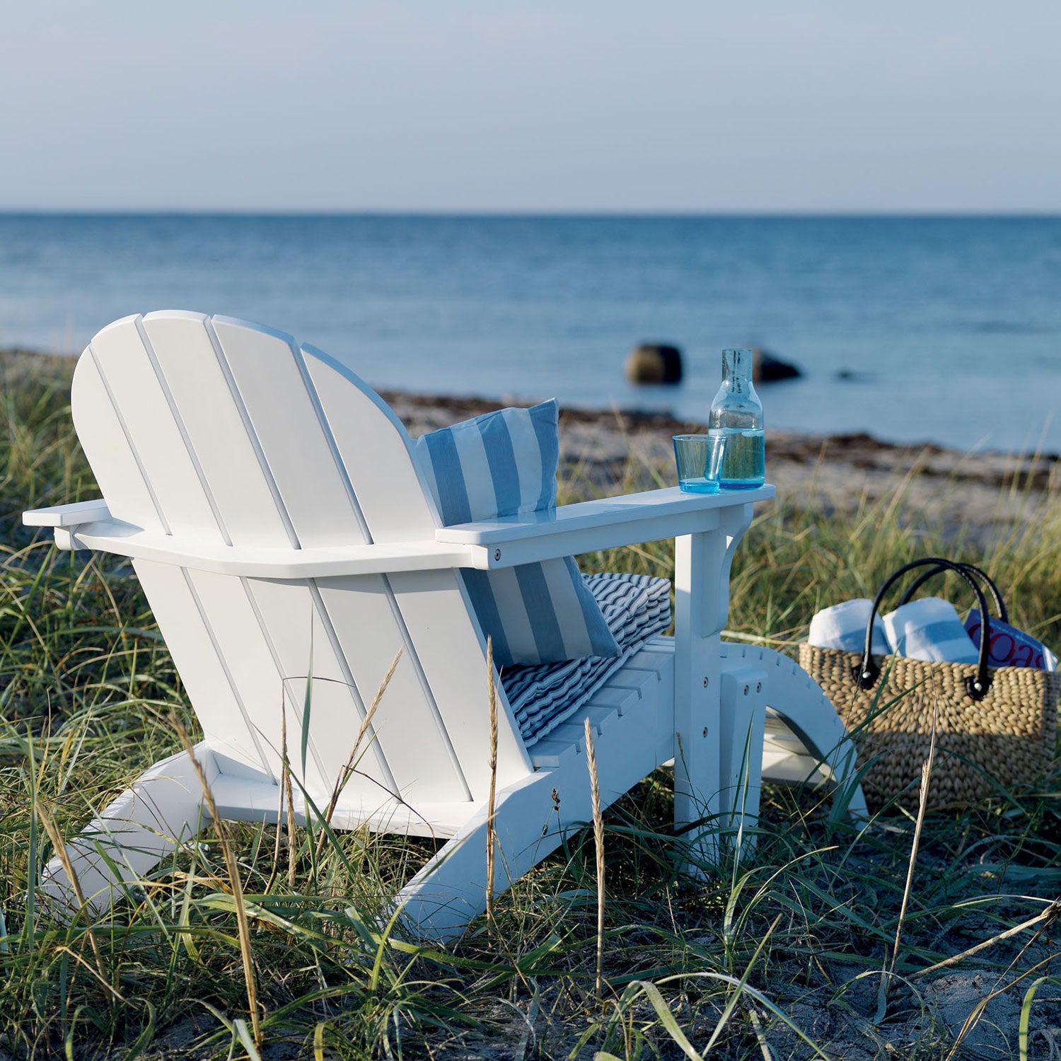 Adirondack däckstol vit 