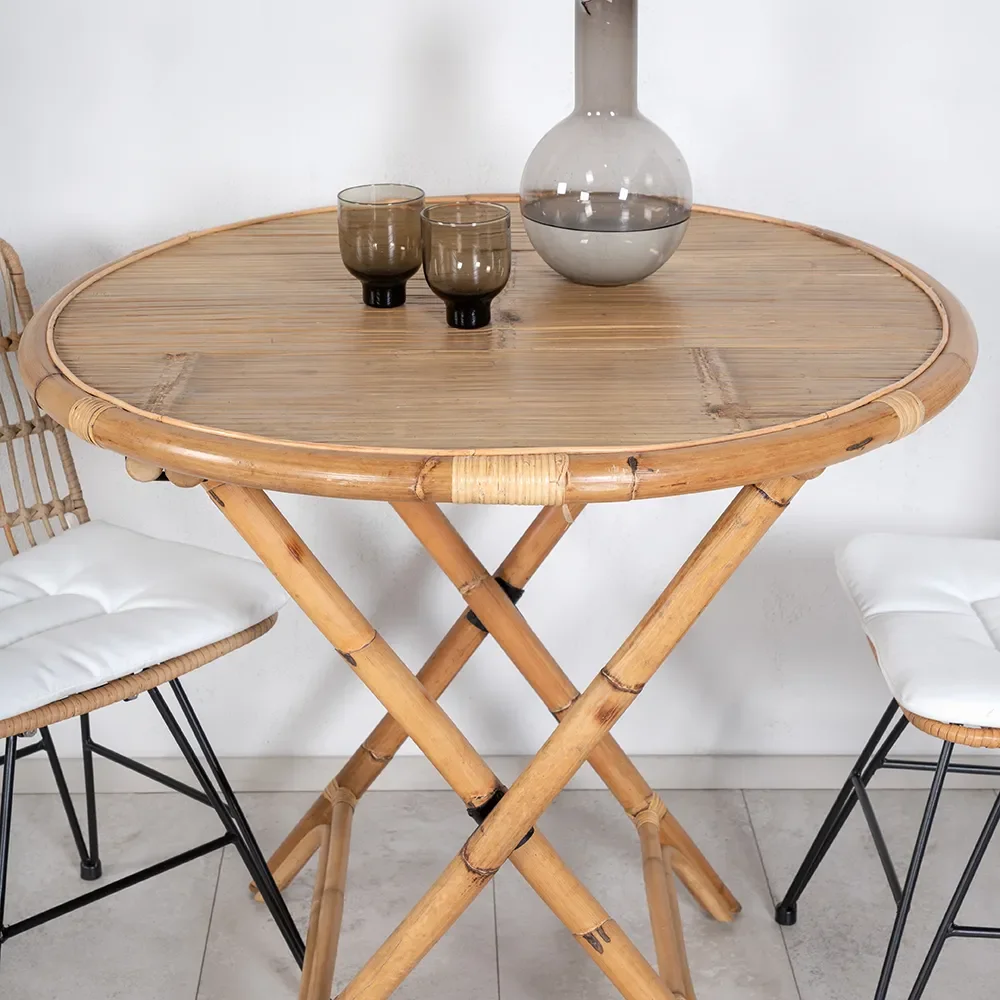 Cane Cafébord Ø90 cm Bambu