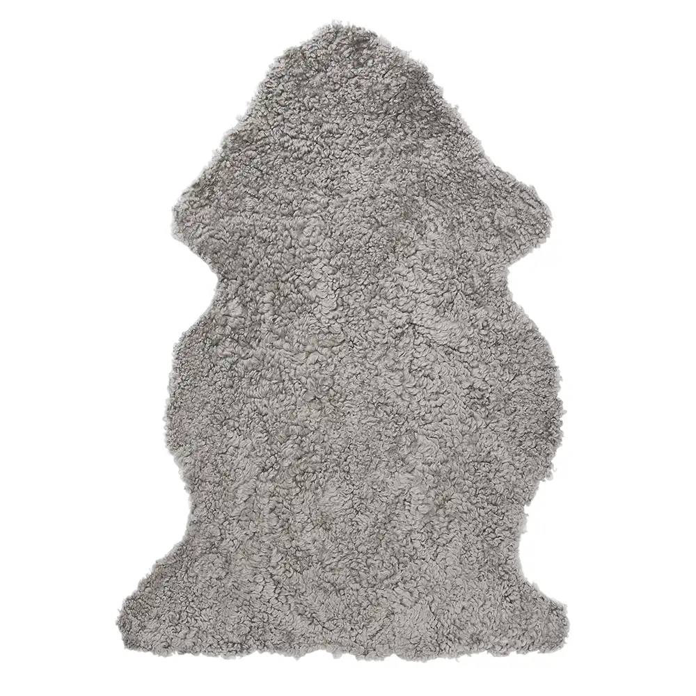 Skinnwille Curly fårskinn 60×95 cm Natural grey