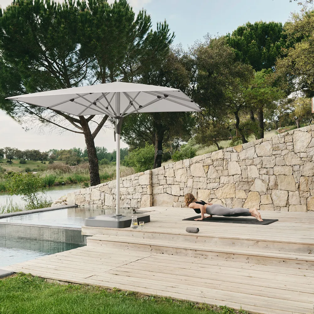 Fortello 300x300 cm parasoll alu Cat.5 645 Burgundy