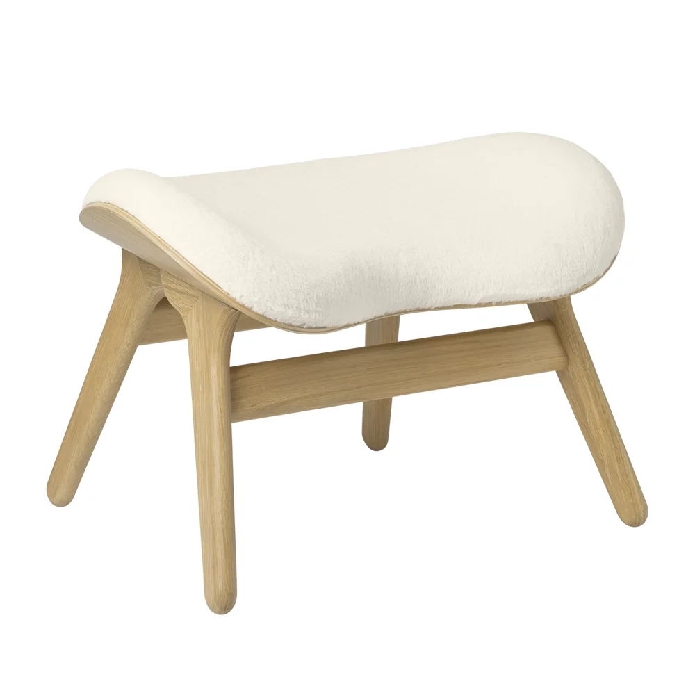 umage, a conversation piece ottoman fotpall oak/teddy white
