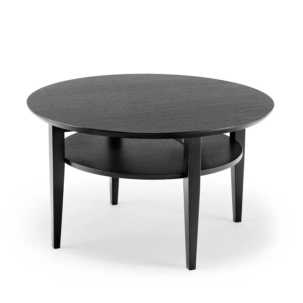 torkelson, tango soffbord ø90 cm svartbetsad ek