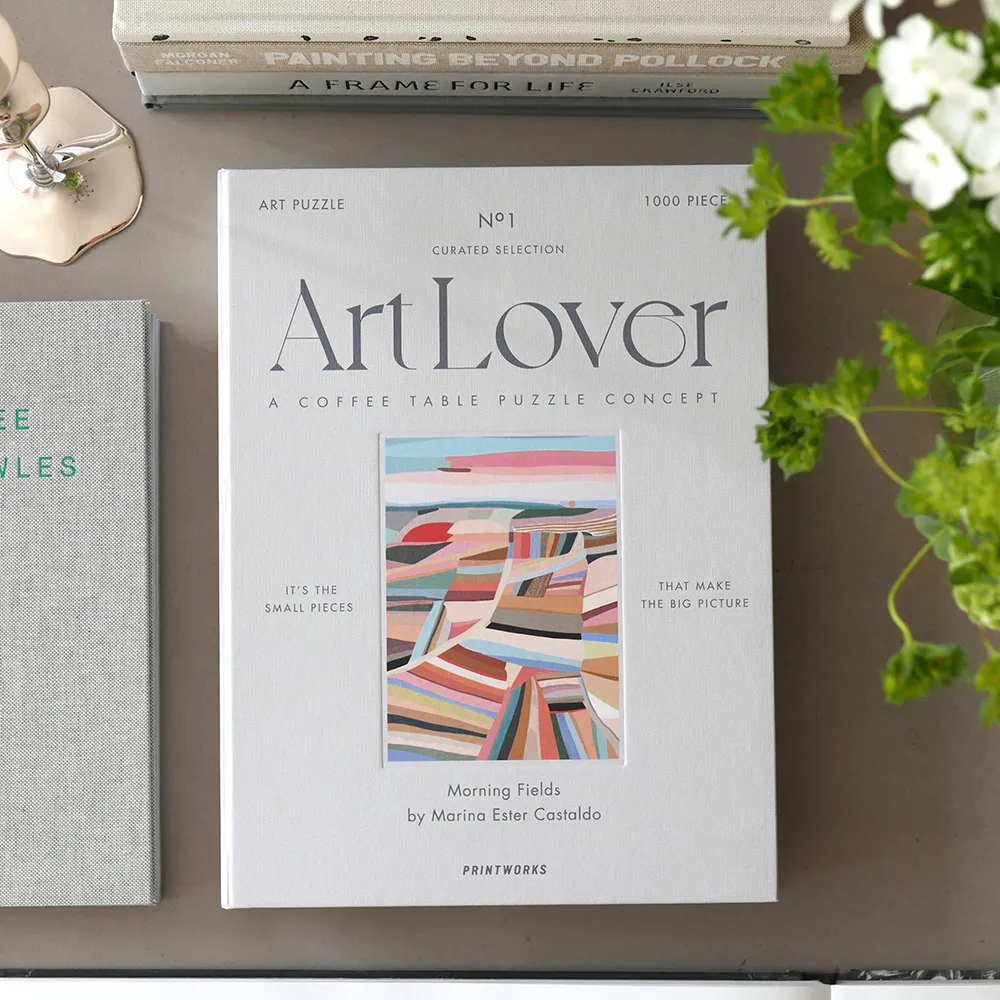 Alternativ bild 1 för Printworks - Art Lover Book pussel morning fields 1000