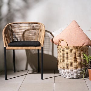Delta stol    Antracit / Natural Wicker / Teddy Black