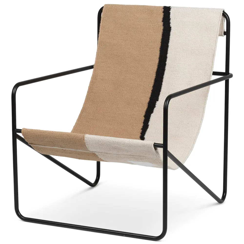Produktfoto för Ferm Living - Desert Chair - Fåtölj - Soil / Black - W63 x H77,5 x D66 cm
