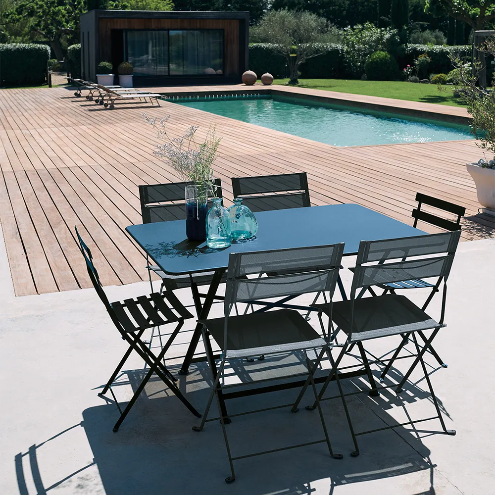 Bistro bord 97 x 57 cm Acapulco blue