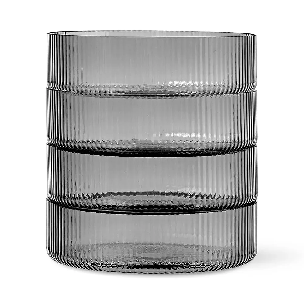 Ripple Serveringsskål 4-pack - Smoked Grey