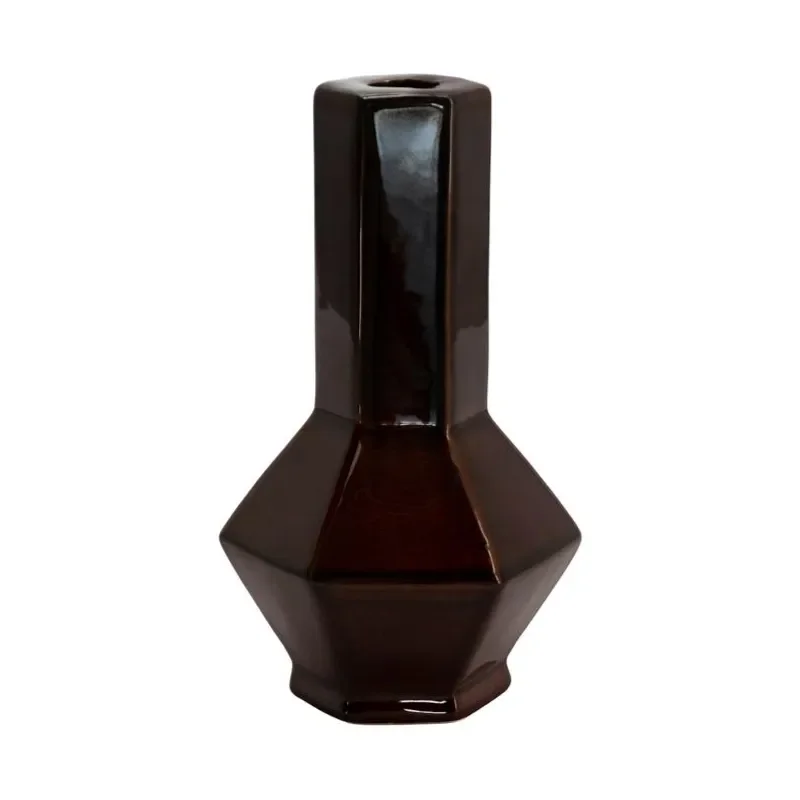 Axis large Ljusstake 11,5x10,3x20 cm Lergods dark red