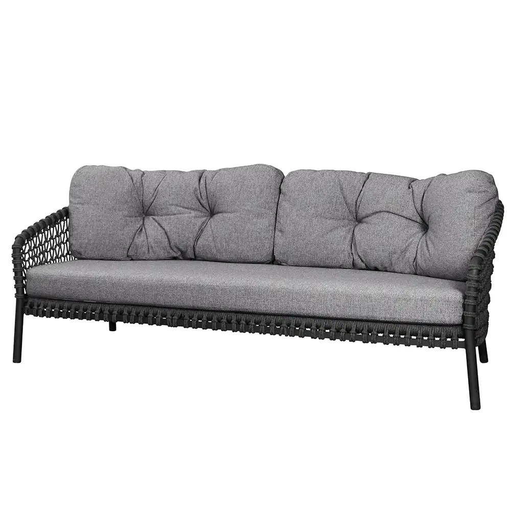 Alternativ bild 1 för Cane-Line, Ocean dynset Dark grey till 3-sits soffa
