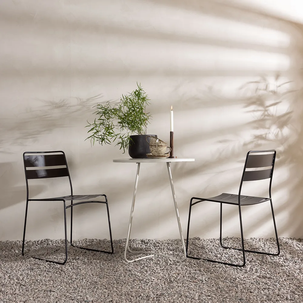 Lina Matstol Svart 2-pack