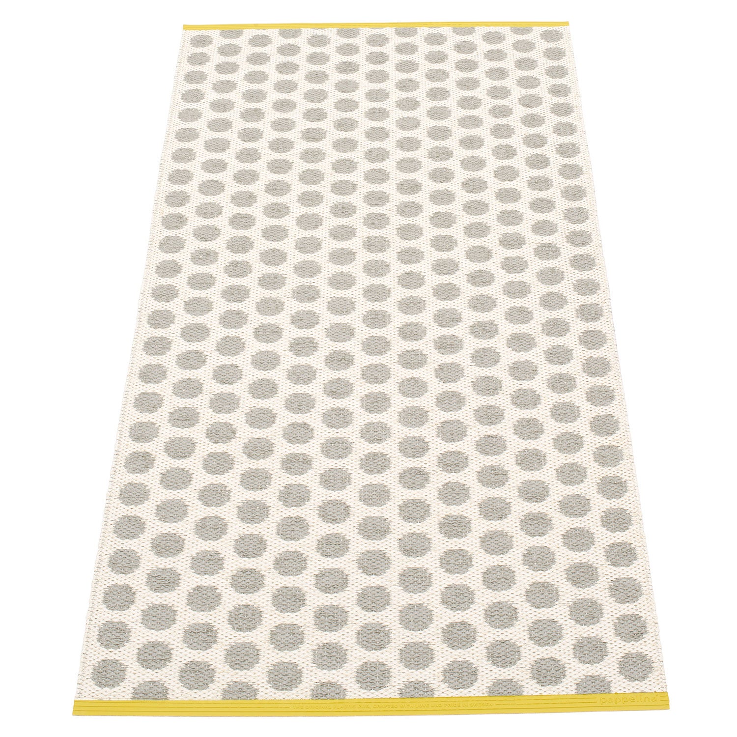 Pappelina, Noa matta 70x150 cm warm grey / vanilla / mustard stripe
